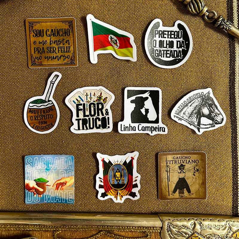 Kit com 10 Adesivos exclusivos - Só 30 pila